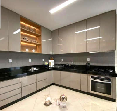 Kitchen, Lighting, Storage Designs by Interior Designer MAJESTIC INTERIORS ®, Faridabad | Kolo