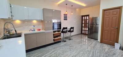 Kitchen, Lighting, Storage, Furniture, Flooring Designs by Architect Aseem ta, Alappuzha | Kolo