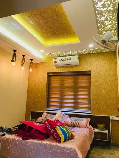 Bedroom, Storage, Lighting, Furniture, Ceiling, Wall Designs by Interior Designer shihab kt, Kozhikode | Kolo