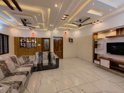 Ceiling, Lighting, Furniture, Storage, Living Designs by Contractor PS Builders and  Interior Works , Thiruvananthapuram | Kolo