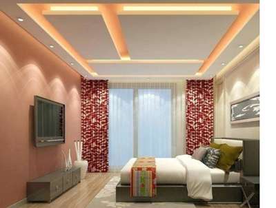 Furniture, Bedroom, Ceiling, Lighting, Storage Designs by Contractor Green lemon, Ernakulam | Kolo