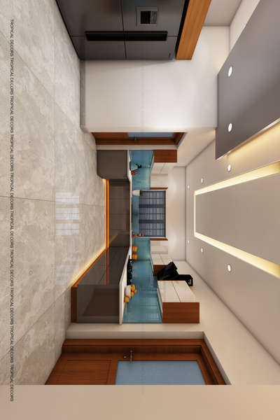 Ceiling, Lighting, Kitchen, Storage Designs by Interior Designer Riyas K S, Kottayam | Kolo