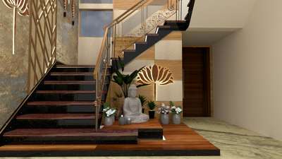 Home Decor, Prayer Room, Staircase, Storage, Wall Designs by Interior Designer Gunjan Deshma, Jaipur | Kolo