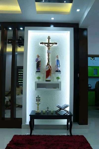 Lighting, Prayer Room, Storage Designs by Carpenter mahalsa manu, Kottayam | Kolo