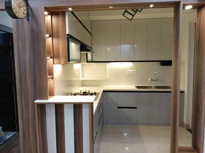 Lighting, Storage, Kitchen Designs by Contractor Falcon  Interior, Gurugram | Kolo
