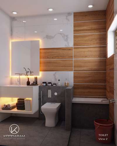 Bathroom, Lighting Designs by Civil Engineer KOODARAM Builders, Alappuzha | Kolo