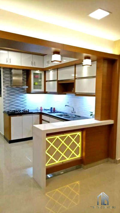 Kitchen, Lighting, Storage Designs by Contractor The Decorators , Delhi | Kolo