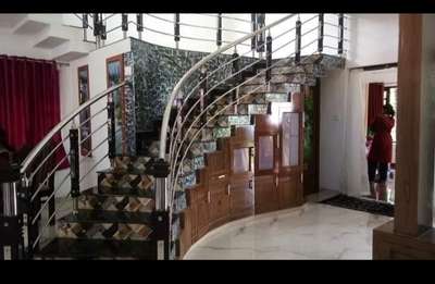 Staircase Designs by Contractor Athira Francis, Kollam | Kolo