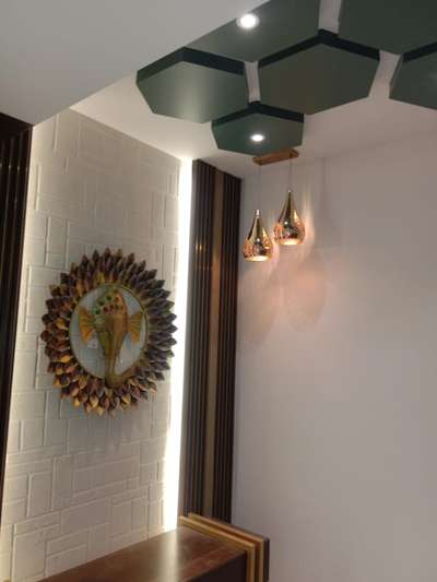 Ceiling, Lighting, Storage, Prayer Room Designs by Electric Works Pradeep Malviya, Indore | Kolo