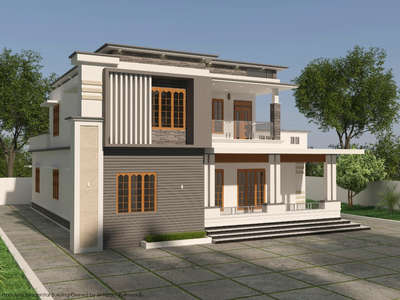 Exterior Designs by Civil Engineer Anandhu Soman, Kottayam | Kolo