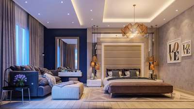 Furniture, Bedroom, Storage, Wall, Lighting Designs by Contractor RS INTERIOR AND DECORATORS , Delhi | Kolo