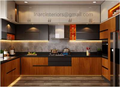 Kitchen, Lighting, Storage Designs by Interior Designer Inarc  Kitchen + Interiors , Kozhikode | Kolo