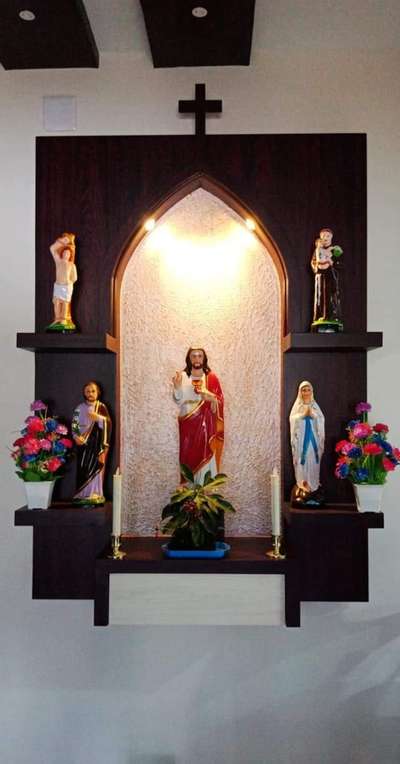 Lighting, Prayer Room, Storage, Home Decor Designs by Carpenter സാധാരണക്കാരന്റെ  പണിക്കാരൻ , Thrissur | Kolo