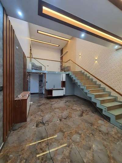 Staircase, Lighting, Flooring Designs by Interior Designer Kripa Shankar, Palakkad | Kolo