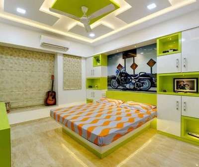Ceiling, Lighting, Furniture, Bedroom Designs by Contractor Imran Saifi, Ghaziabad | Kolo