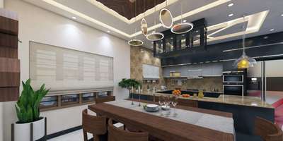 Dining, Furniture, Table, Lighting Designs by Civil Engineer DCRAFT BUILDERs, Ernakulam | Kolo