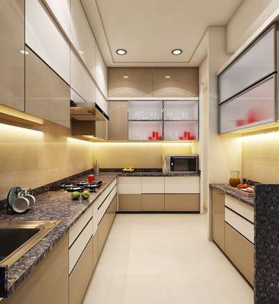 Kitchen, Lighting, Storage Designs by Architect NEW HOUSE DESIGNING, Jaipur | Kolo