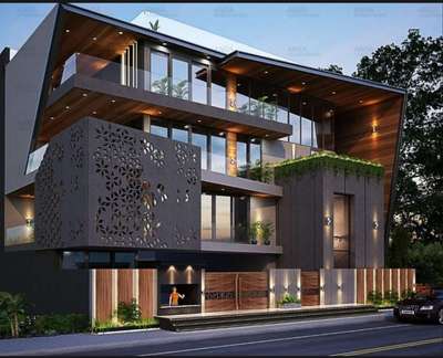 Exterior, Lighting Designs by Contractor Asha Interiors And Constructions, Gurugram | Kolo