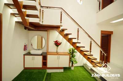 Staircase, Bathroom Designs by Contractor jeena George, Ernakulam | Kolo