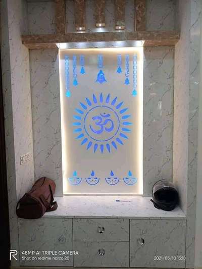 Prayer Room, Storage, Lighting Designs by Carpenter VM Interior Decorators, Gautam Buddh Nagar | Kolo