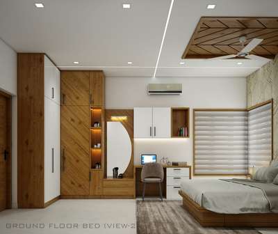 Furniture, Lighting, Storage, Bedroom Designs by Contractor Jasi Leeha Builders, Kannur | Kolo