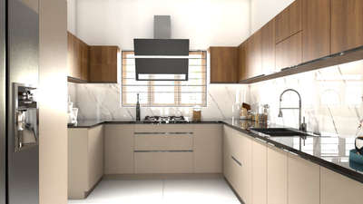 Kitchen, Storage Designs by Interior Designer Ansal Ebrahim, Idukki | Kolo