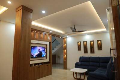 Ceiling, Furniture, Lighting, Living Designs by Civil Engineer Aden George, Pathanamthitta | Kolo