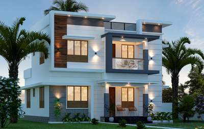 Exterior, Lighting Designs by Contractor Sanoop Raveendran, Thrissur | Kolo