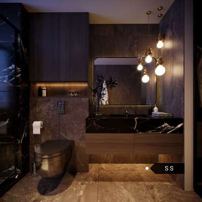 Bathroom, Lighting Designs by Architect SHRAVAN  SYAM, Kollam | Kolo