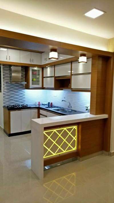 Ceiling, Kitchen, Lighting, Storage Designs by Interior Designer shahul   AM , Thrissur | Kolo