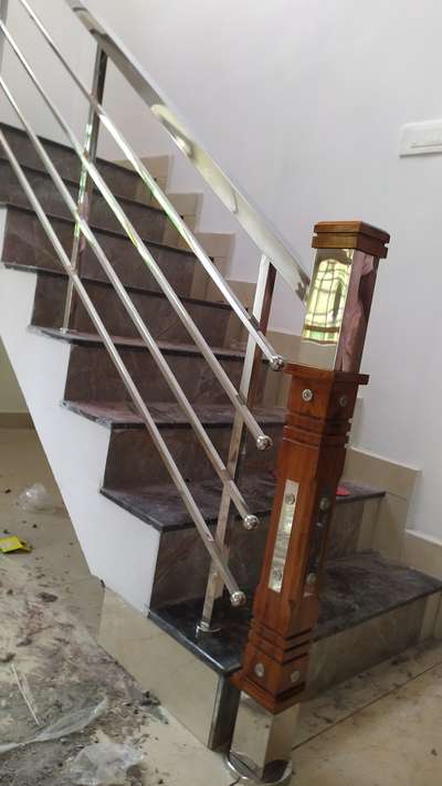 Staircase Designs by Fabrication & Welding KVS STEEL Fabraction, Palakkad | Kolo