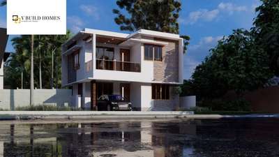 Exterior Designs by Civil Engineer VBUILD HOMES, Thiruvananthapuram | Kolo