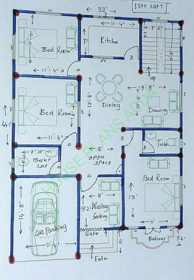 Plans Designs by Interior Designer Sayyed Mohd SHAH, Delhi | Kolo