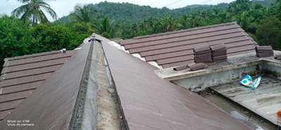 Roof Designs by Contractor DHUWA roof tile   rainwater gutter, Kozhikode | Kolo