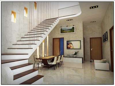 Dining, Furniture, Table, Staircase, Storage Designs by Architect Ar Shubham  Aggarwal, Gautam Buddh Nagar | Kolo