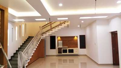Living, Lighting, Staircase, Ceiling Designs by Civil Engineer ROSHAN THOMAS , Ernakulam | Kolo
