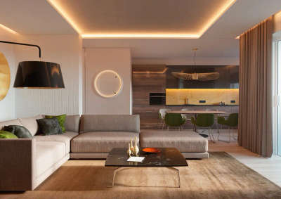 Ceiling, Furniture, Lighting, Living, Table Designs by Architect SSA + partners, Thiruvananthapuram | Kolo