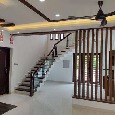 Staircase, Ceiling, Lighting Designs by Architect Ar Sajin Thomson, Thiruvananthapuram | Kolo