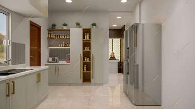 Kitchen, Storage Designs by Contractor Coluar Decoretar Sharma Painter Indore, Indore | Kolo