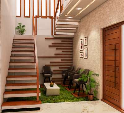 Furniture, Living, Staircase, Wall Designs by Interior Designer Elegant home interiors, Wayanad | Kolo