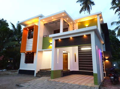 Exterior, Lighting Designs by Contractor Emerald Developers Builders and Interiors, Kollam | Kolo
