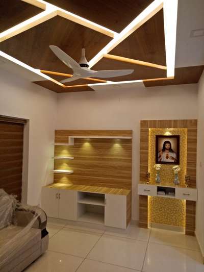 Prayer Room, Home Decor, Ceiling, Storage, Living Designs by Interior Designer shelbin  kv, Ernakulam | Kolo
