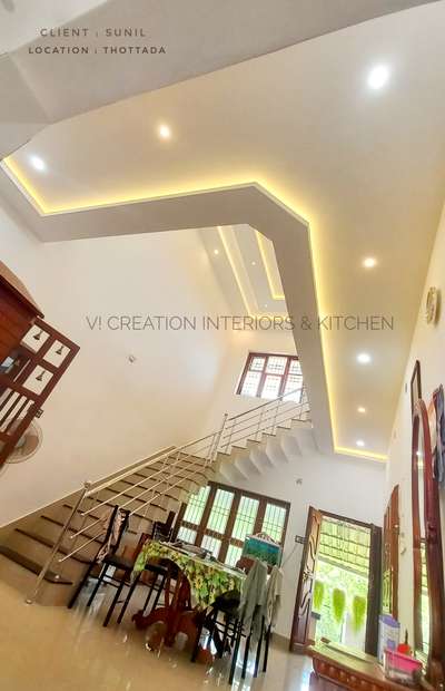 Lighting, Ceiling, Staircase Designs by Building Supplies vi creation , Kannur | Kolo