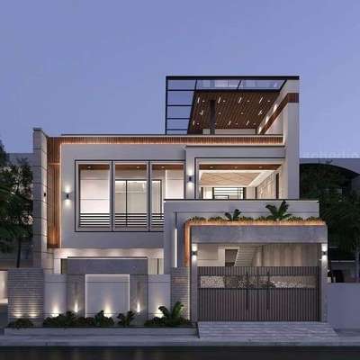Exterior, Lighting Designs by Contractor Zuber  Ahmed , Faridabad | Kolo