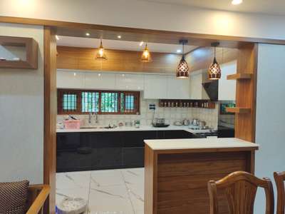 Kitchen, Lighting, Storage, Window, Furniture Designs by Interior Designer Haridas Cholapalliyalil , Palakkad | Kolo