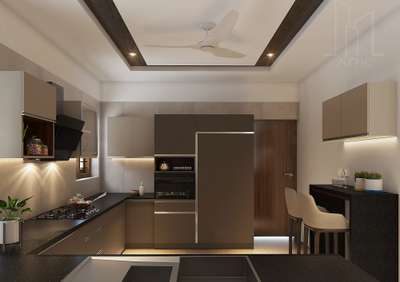 Ceiling, Kitchen, Lighting, Storage Designs by 3D & CAD ARK architectsbuilders, Kottayam | Kolo