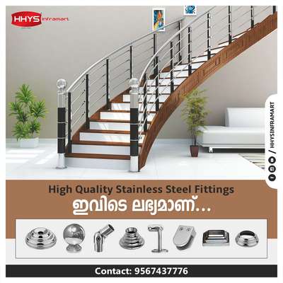 Staircase Designs by Building Supplies HHYS Inframart , Alappuzha | Kolo