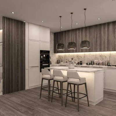 Kitchen, Lighting, Furniture, Storage Designs by Architect Nasdaa interior  Pvt Ltd , Gurugram | Kolo