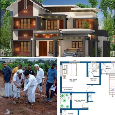 Exterior, Plans Designs by Civil Engineer Haris paramboor, Malappuram | Kolo
