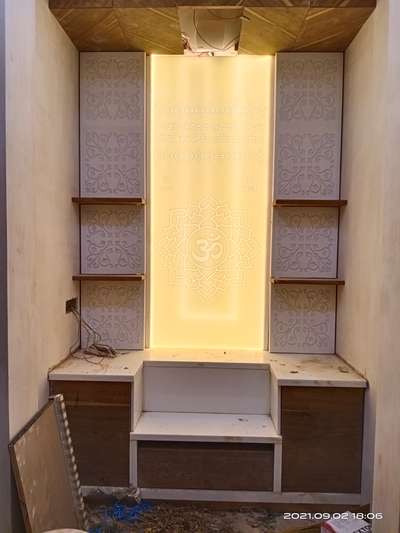 Prayer Room, Storage Designs by Electric Works Rajkumar Mahawar, Jaipur | Kolo